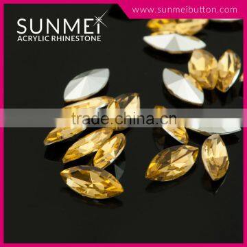 Wholesale Pointed Back Navette Acrylic Loose Carnival Rhinestones