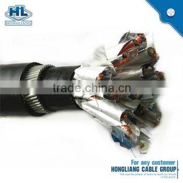 telecommunication instrumentation cable 600/1000V CU-XLPE-MS-AL/HDPE/PA-SWA-PVC 1*2*2.5 MM2 overall and individual screen