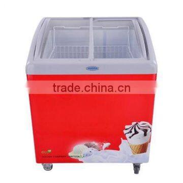 Small Ice Cream Freezer Ice Cream Chest Freezer Single Glass Top Door Freezer photo-3