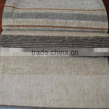 Classic decorative yarn dyed stripe chenille curtain fabric for home textile