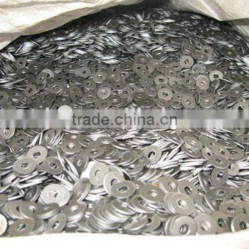 Screw gasket flat washer iron white silver plating