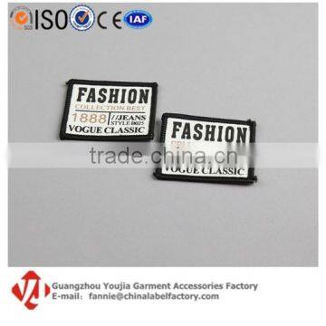 Overlocked Custom Shape Brand Woven Badges Promotional Gift