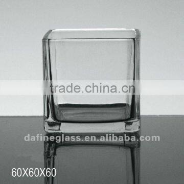 High Quality and Distinctive square glass Candle Holder