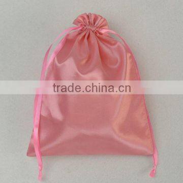Large Promotional Custom Printed Drawstring Hair Shoe Satin Bag