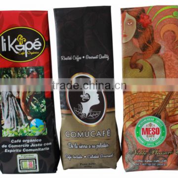 Custom printing laminated material packaging coffee pouch with valve