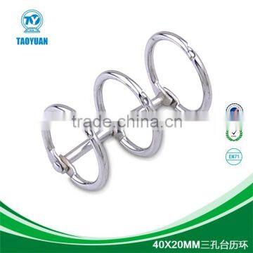 3 ring metal clip, calendar clips from China manufacturer