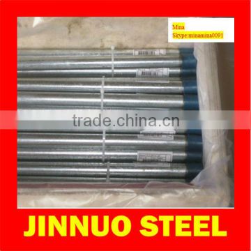 bs 1387 iso r65 Galvanized Steel Pipe threaded on both ends with caps and socket