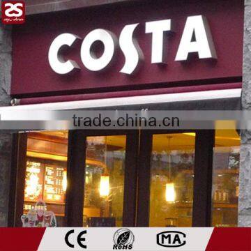 Frontlit led logo epoxy resin letter sign front store shop signage