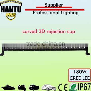 3D rejection cup curved light bar 180w led headlight 34.7 inch double row headlight