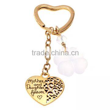 In Stock Charm Key Chain Mother and Daughter Forever Love Heart Keychain Keyring For Gift photo-5