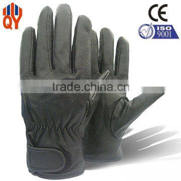 Wholesale Black Cow Grain Leather Kart Racing Gloves