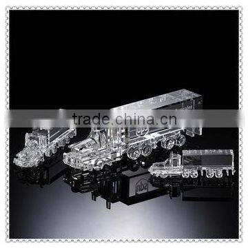 Customized Clear Crystal Truck Model For Gift & Decoration