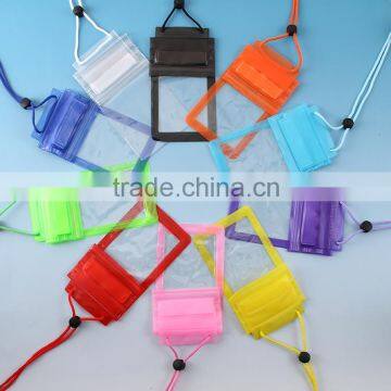 New ! China Customized PVC waterproof mobile cell phone bag smartphone bag for swimming