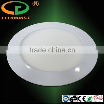 White color aluminum frame small power 9W round panel ceiling light