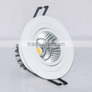 white color downlight led 10w Triac dimmable 7W 9W LED COB round downlight 230v