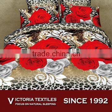 luxury print bedding double duvet quilt cover set microfiber 3d print
