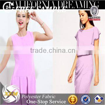 100%polyester crepe chiffon fabric for ladys dress in 2016