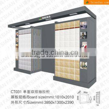 tsianfan custom ceramic tiles showroom display racks stands/metal frame for tiles in trade show CT031