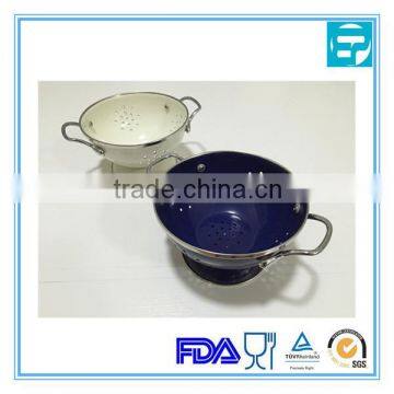 stainless steel enamel vegetal basket with handle