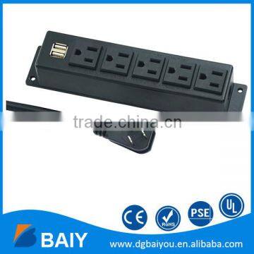 Made in China American 2 Outlets Electrical Socket Outlets Box for Tabletop
