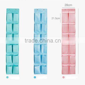 12-grid Non woven fabric Hanging folding wardrobe storage bag