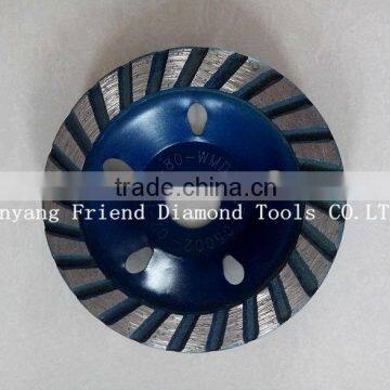 80mm 24 teeth diamond cup-shape grinding wheel for grinding hard stones