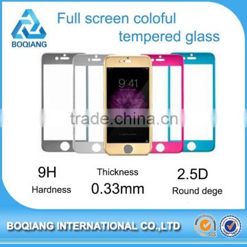 for iphone 6 full screen tempered glass, No crash metal frame