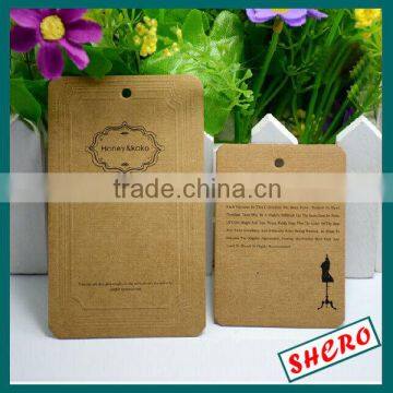 thick kraft paper hang tag for luxury garment