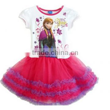 Frozen bubble dress, princess dress for girl,hot sale cartoon girl skirt