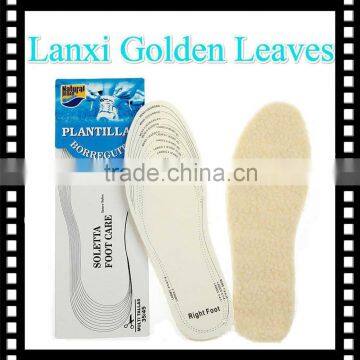 White wool winter warm EVA insole memory foam insoels for high shoes