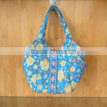 Z131 Quilted 100% Cotton Side by Side quilted cotton tote