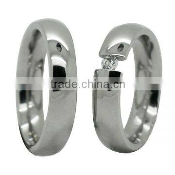 wholesale high quality tension setting titanium ring