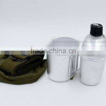 China Supplier US Military Bottle 1L Outdoor Camping Cooking Cup Military Kettle Water Bottle Canteen