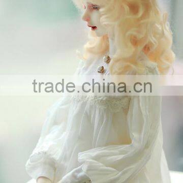 Heat Resistant Medium Blonde Curly 1/3 1/4 1/6 BJD Doll Wigs photo-3