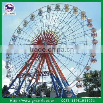 large ferris wheel with air-condition gondolas