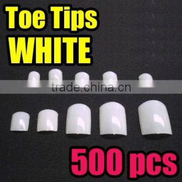 G5-001 500pcs white toe nails .ABS white false toe nails