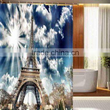 Full Printed Eiffel Shower Curtain photo-3