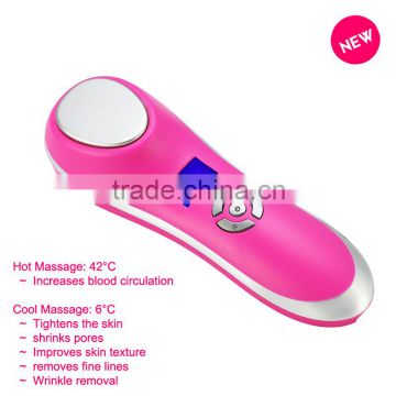 2015 new products portable beauty machine face slimmer massager in home easy to use with cold and hot sonic slimmer easy to use