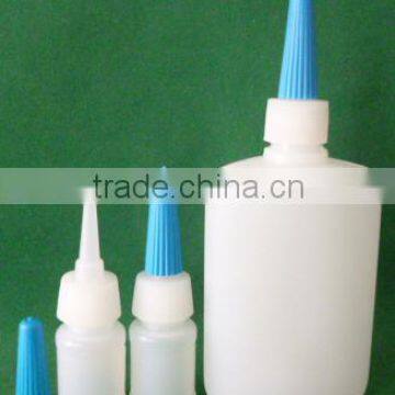 shenzhen factory Super Gule LDPE Plastic Bottle With Long thin tip Cap