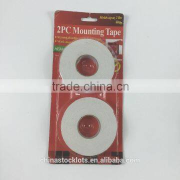 Stocklots hot selling 2PC double-side mounting tape in Yiwu stock market