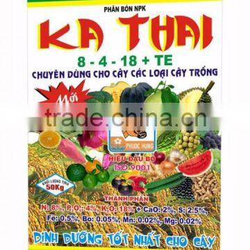 Ka Thai (8 - 4 - 18 + TE): General NPK Compound Fertilizer For All Crops