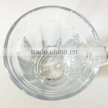 400ml Bar Drinking White Glass Beer Empty Cup With Handle