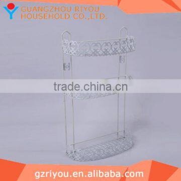 3 Tier Cheap Wire Hanging Style Corner Stacking Mesh Shelf for Decorating bathroom