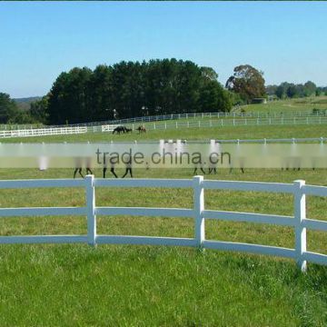 Flexible horse rail fence with electric top, pvc fence cheap, pvc recinzione, blanco cerca de vinilo