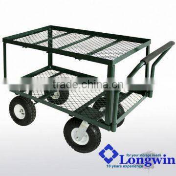 Wheelbarrow wagon hand pulled garden trolley