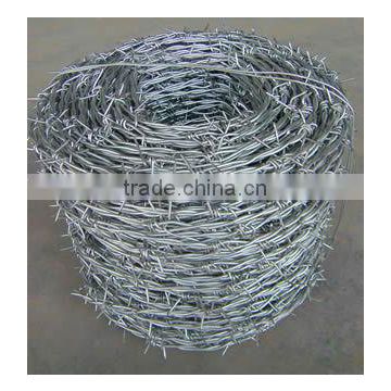 YS brand 2 barb 4 point high tensile steel barbed wire 12.5 ga. 15.5 gauge galvanized barbed wire coated safety fence