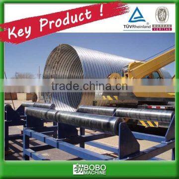 Spiral corrugated steel culvert pipe making machine