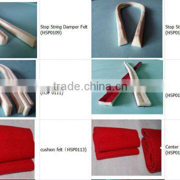 piano factory supply laser cut piano red felt of gasket