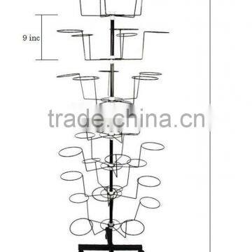 Special Retail Hat Cap Metal Rack Rotating Spinner Floor Standing photo-2