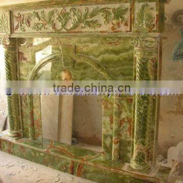 New Promotion DARK GREEN ONYX FIREPLACES photo-2